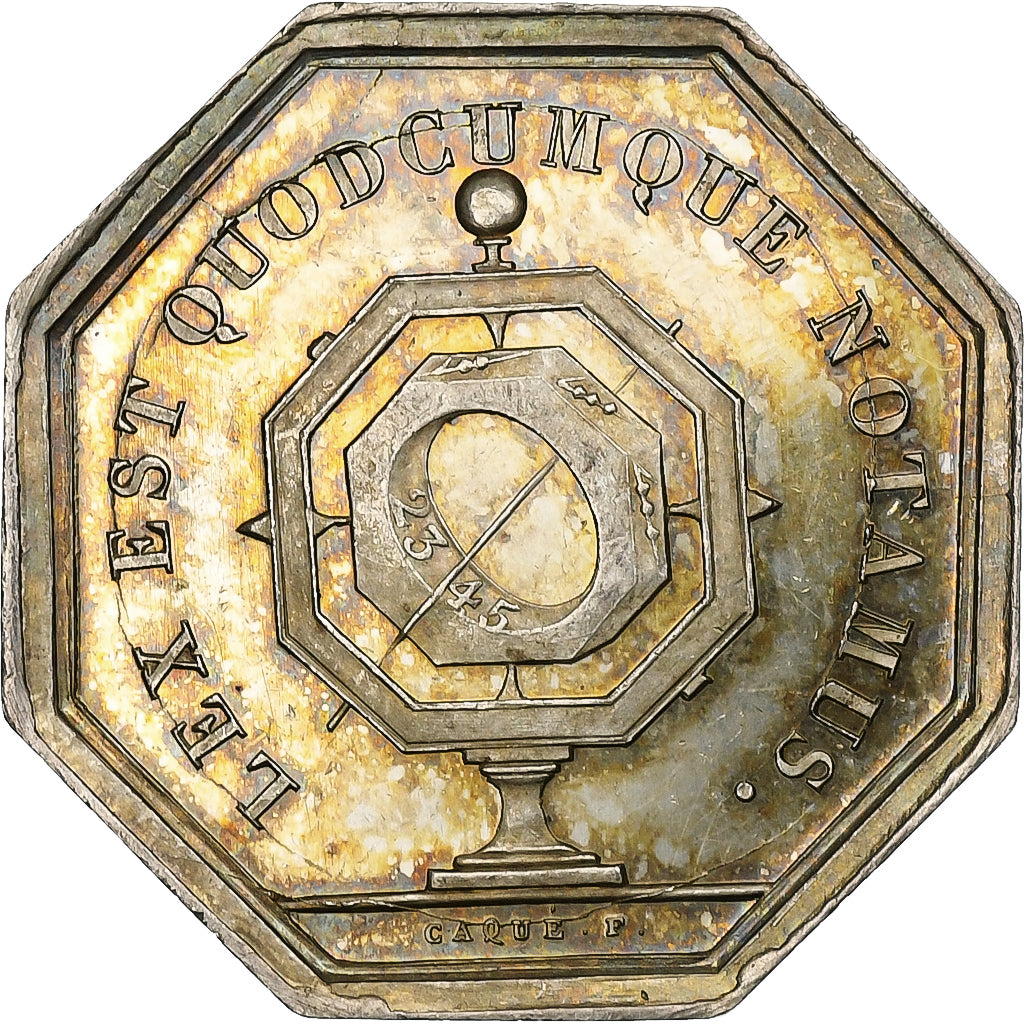 France, Token, Notaires de l'Arrondissement de Doullens, Somme, Silver, Caqué