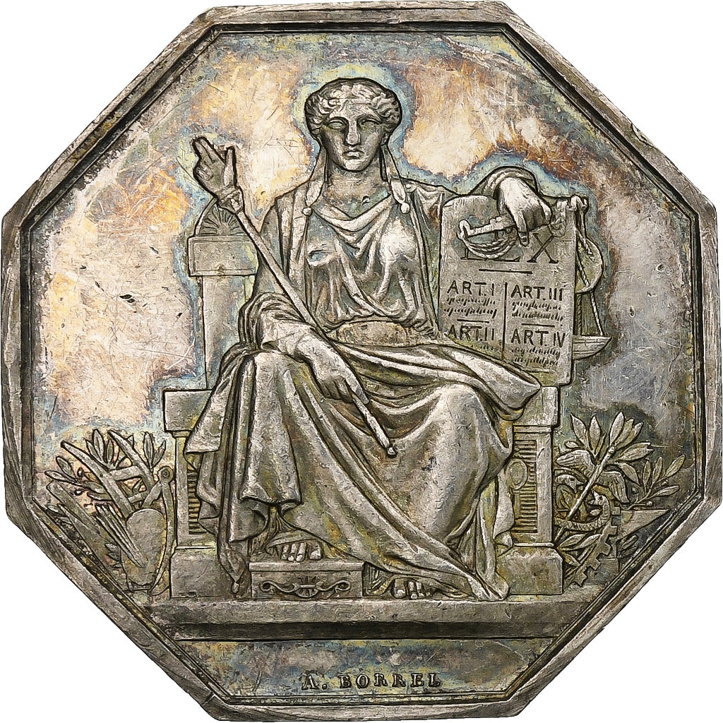 França, Token, Compagnie des Notaires de Paris, Prata, Borrel, MS(63)