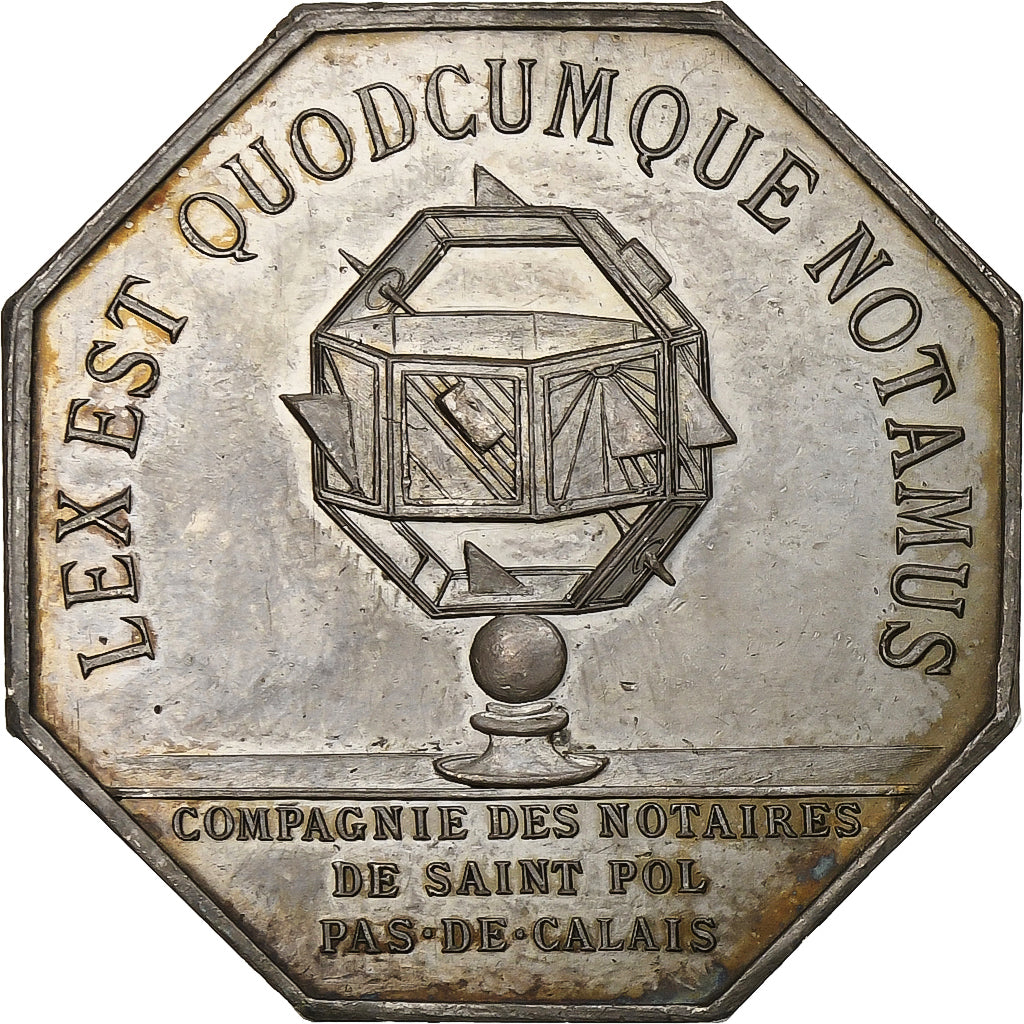 France, Token, Notaires de l'Arrondissement de Saint-Pol, Pas-de-Calais, Silver