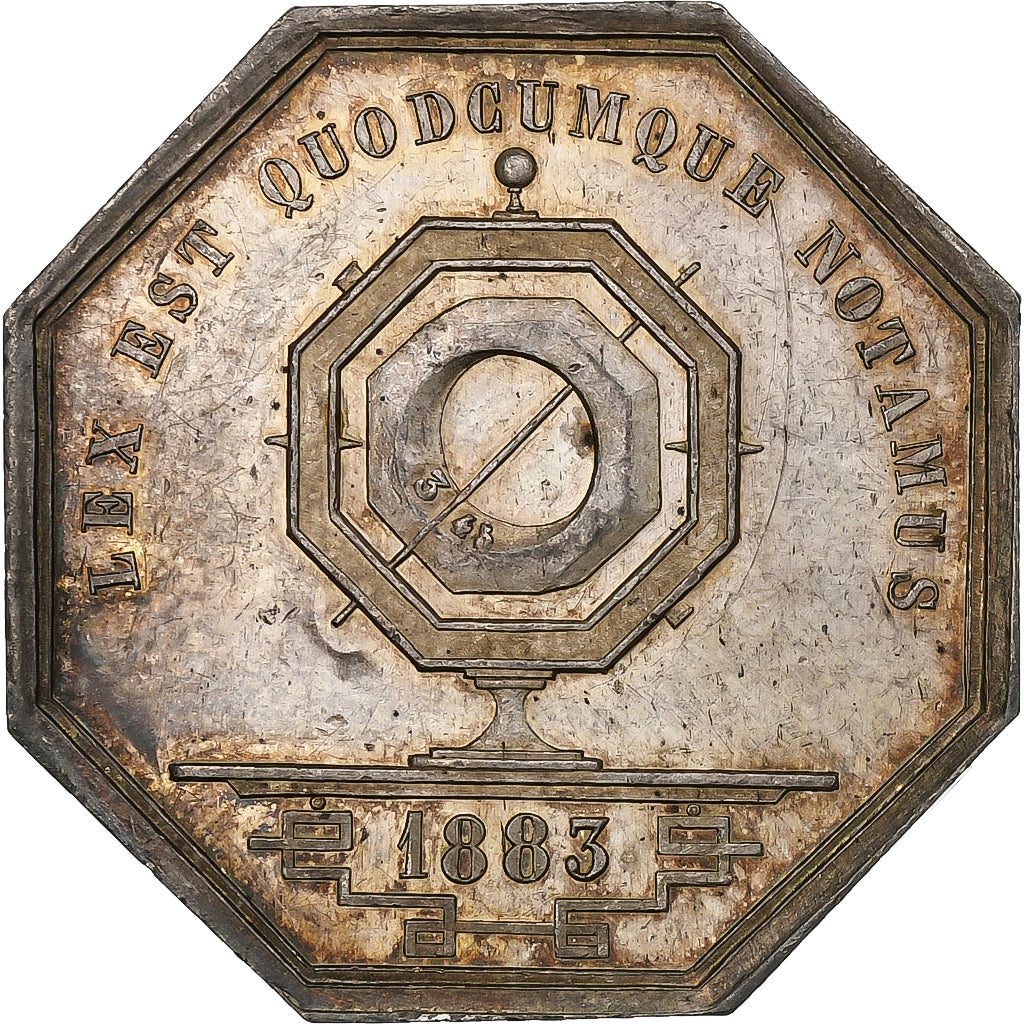 França, Token, Notaires de l'Arrondissement de Lyon, 1883, Schaller, AU(55-58)