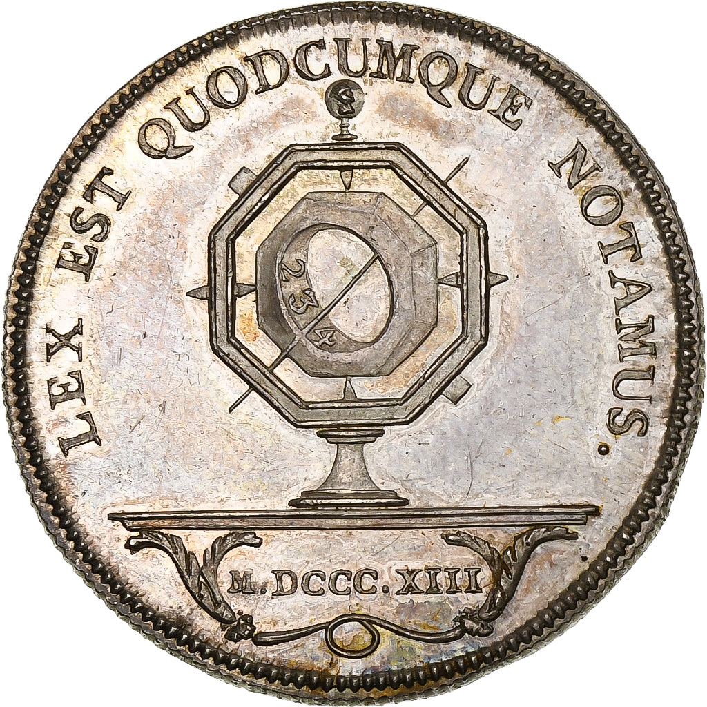 France, Jeton, Notaires de l'Arrondissement de Saint-Etienne, 1813, Argent, SPL