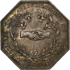 France, Token, Notaires de l'arrondissement de Troyes, 1823, Silver, Barre