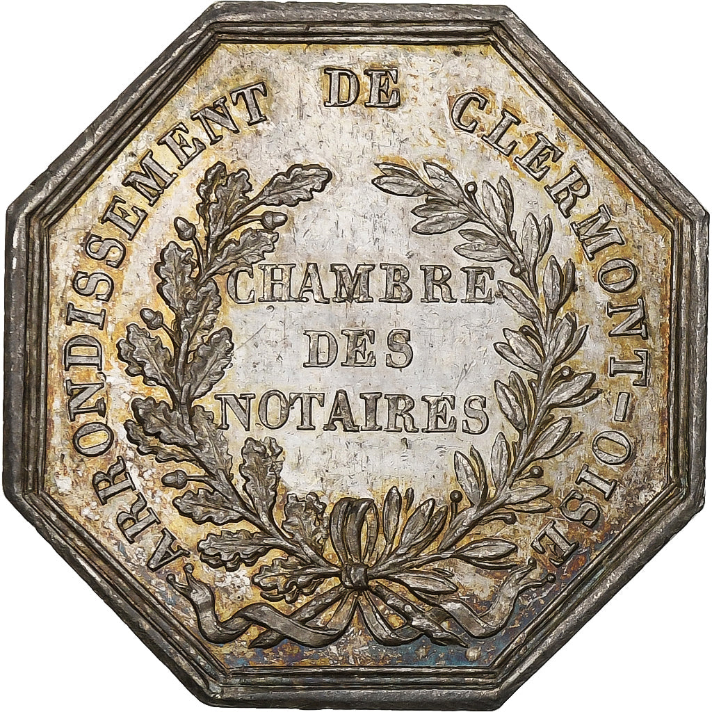 France, Token, Notaires de l'Arrondissement de Clermont, Oise, 1824, Silver