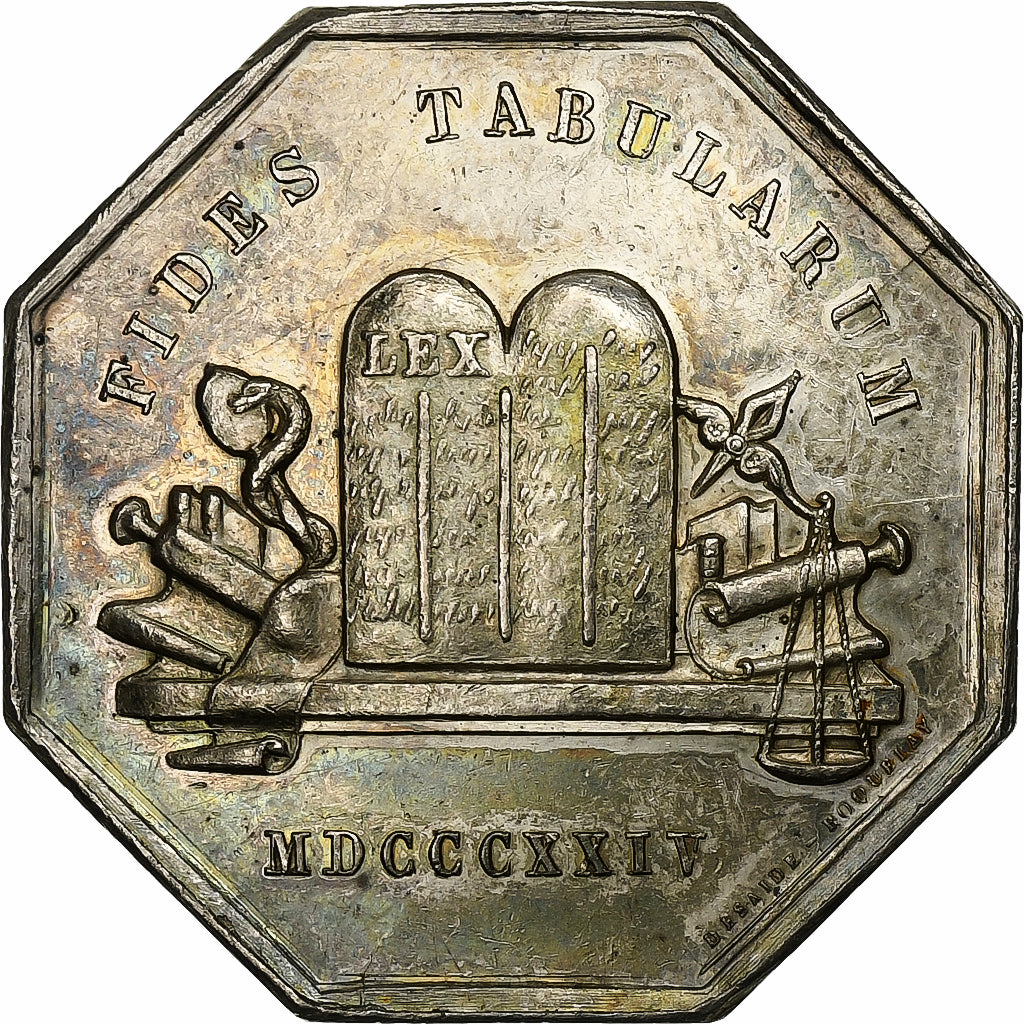 Francia, ficha, Notaires de l'Arrondissement de Clermont, Oise, 1824, Argento