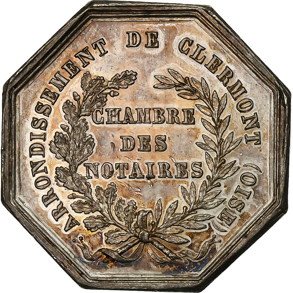 Francia, ficha, Notaires de l'Arrondissement de Clermont, Oise, 1824, Argento