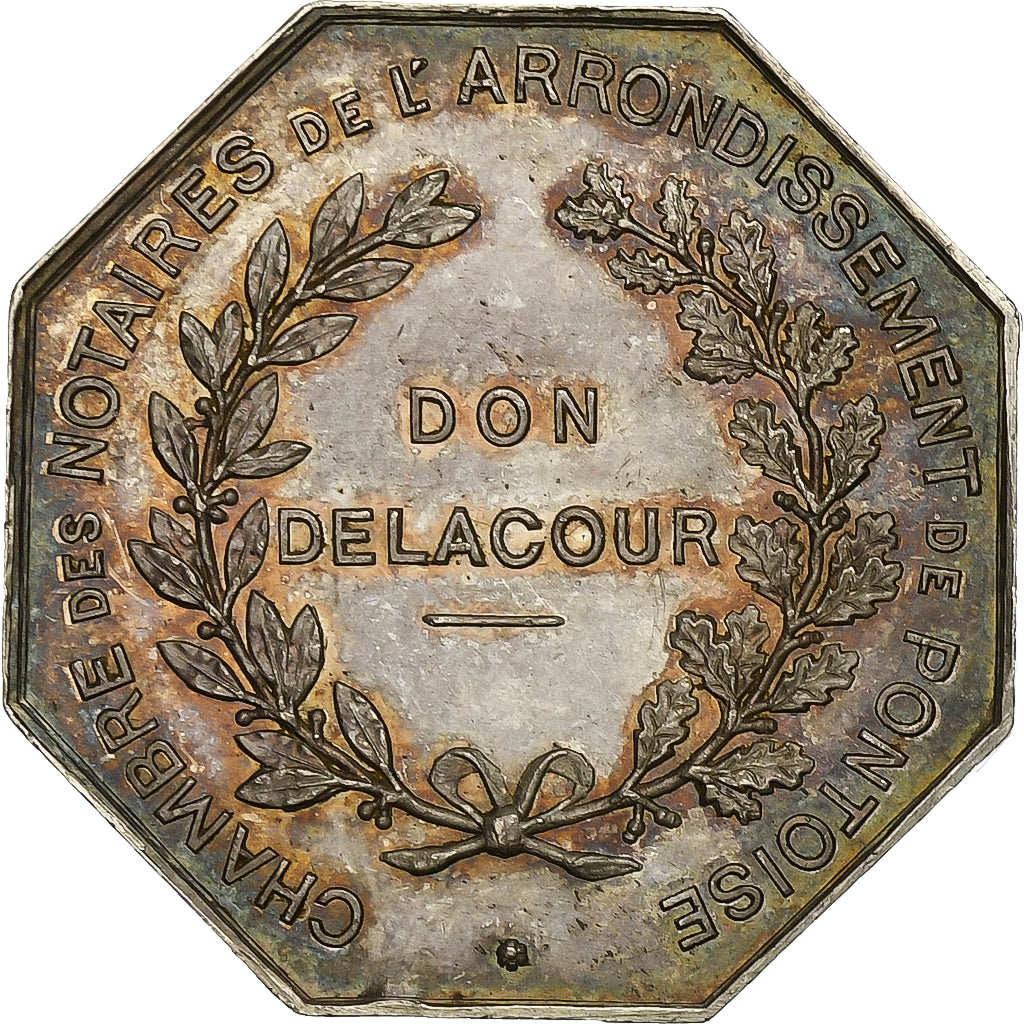 France, Jeton, Notaires de Pontoise, 1877, Argent, SPL, Borrel, Lerouge:339