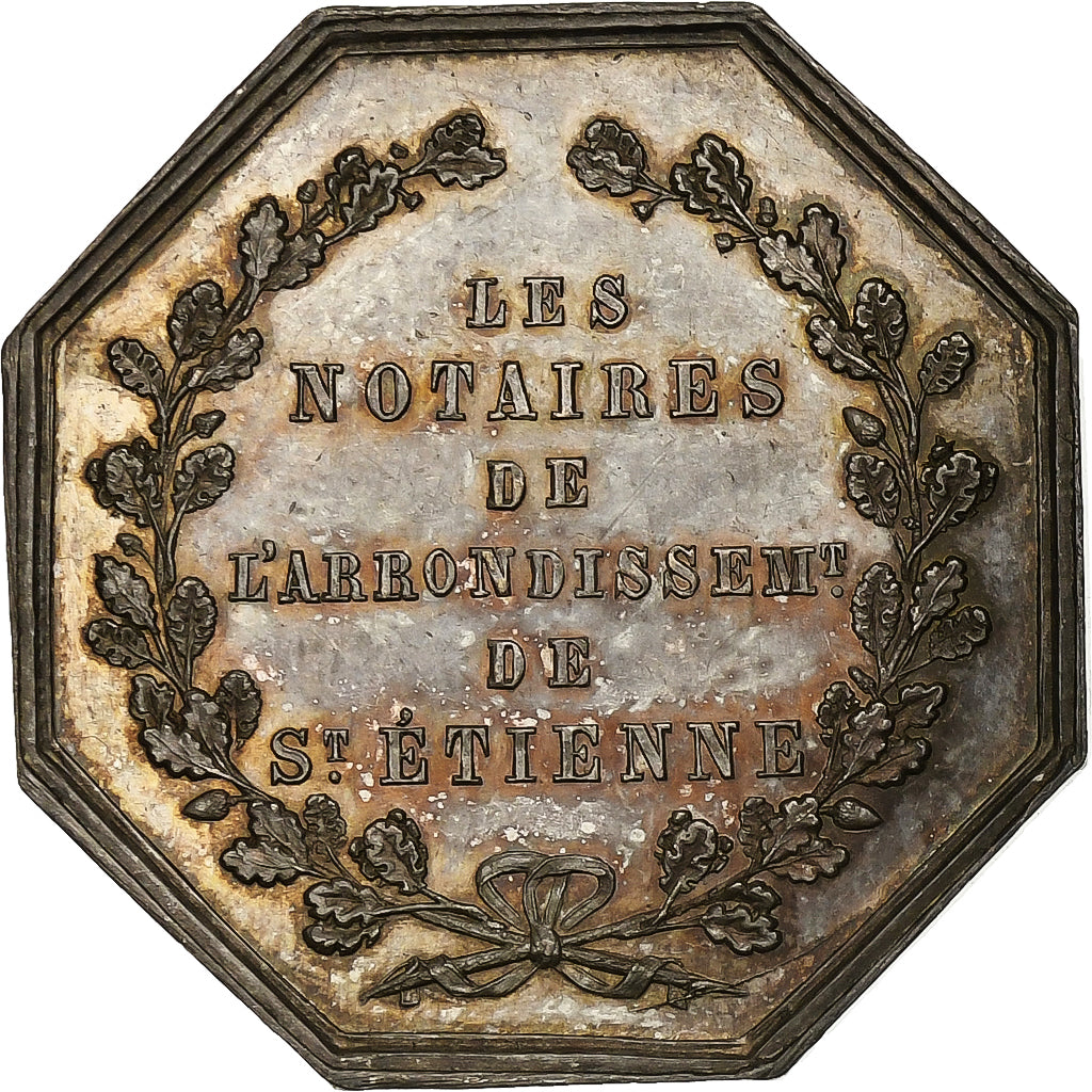 Francia, ficha, Notaires de l'Arrondissement de Saint-Etienne, 1846, Argento