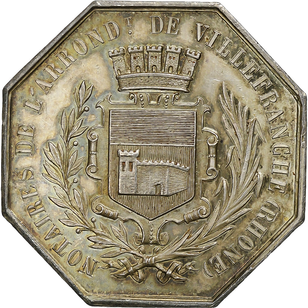 France, Token, Notaires de l'Arrondissement de Villefranche, Rhône, Silver