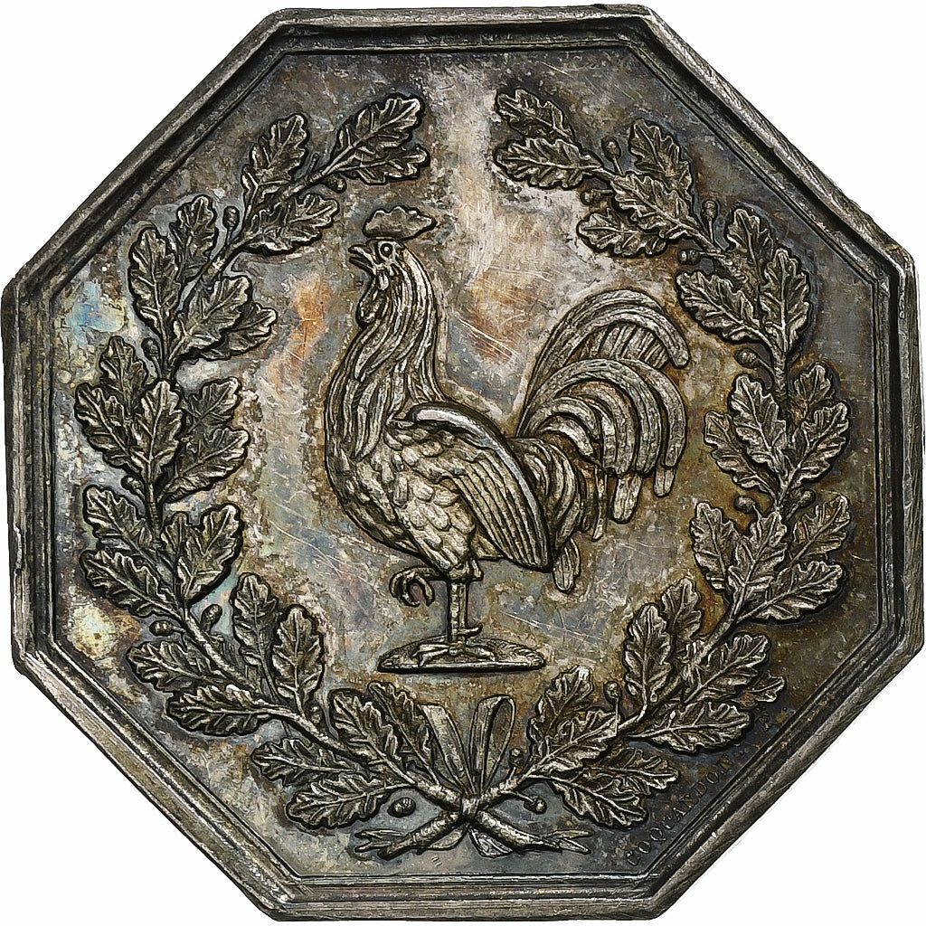 France, Token, Notaires de l'Arrondissement de Compiègne, 1830, Silver