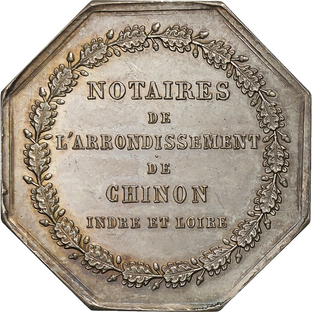 France, Jeton, Notaires de l'Arrondissement de Chinon, Indre et Loire, Argent