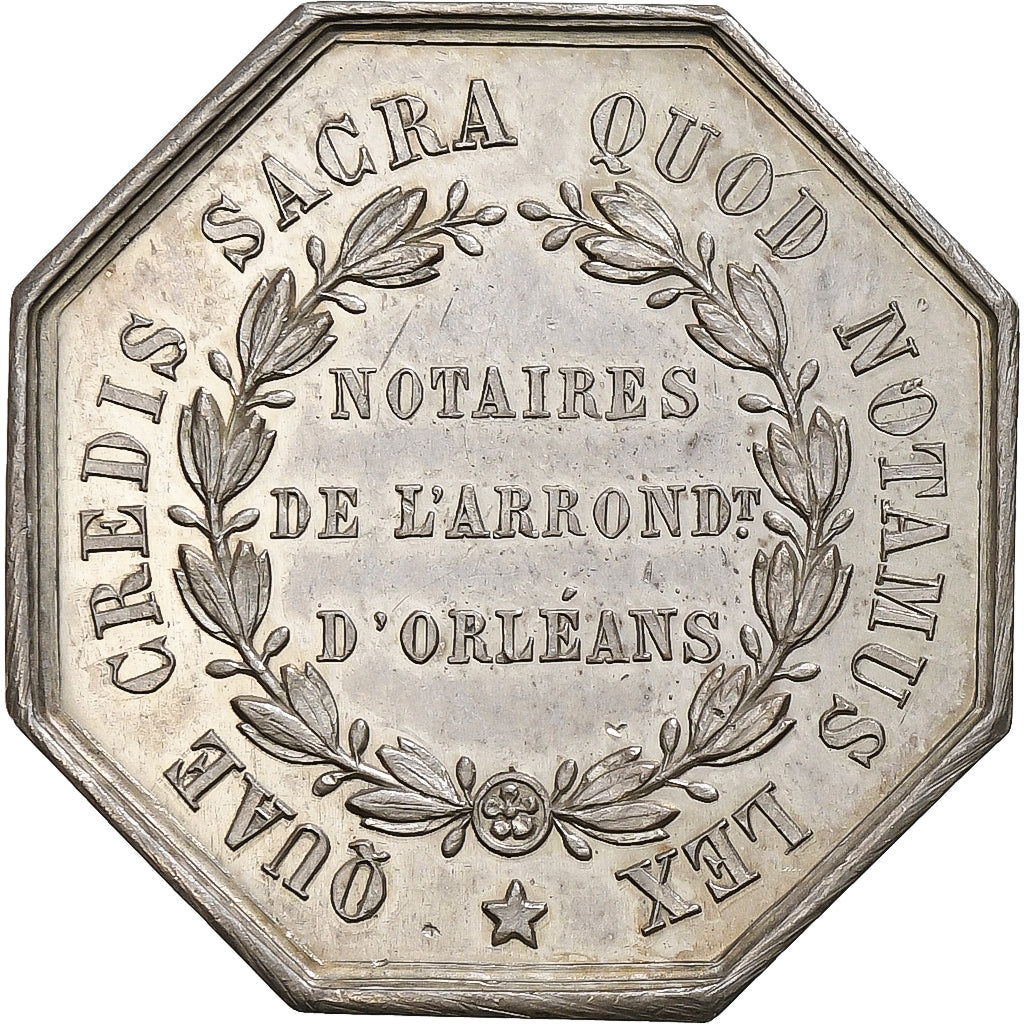 France, Token, Notaires de l'Arrondissement d'Orléans, Silver, Borrel