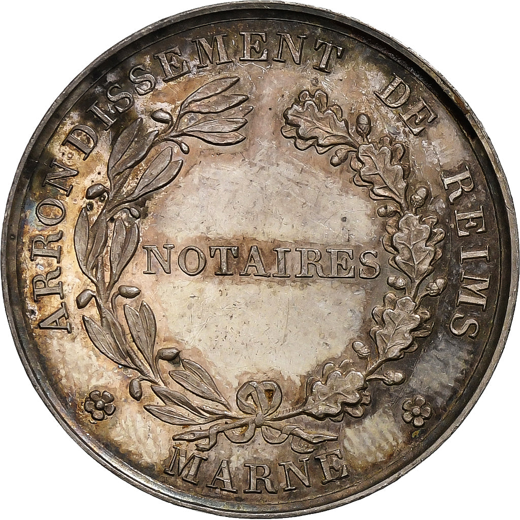 Francia, ficha, Notaires de l'Arrondissement de Reims, 1824, Argento, Tiolier