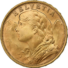 Svizzera, 20 Francs, 1949, Bern, Oro, SPL, KM:35.2