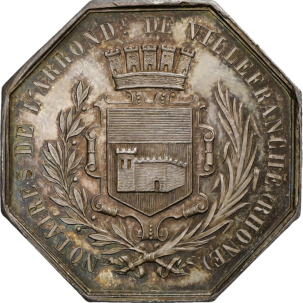 France, Token, Notaires de l'Arrondissement de Villefranche, Rhône, Silver