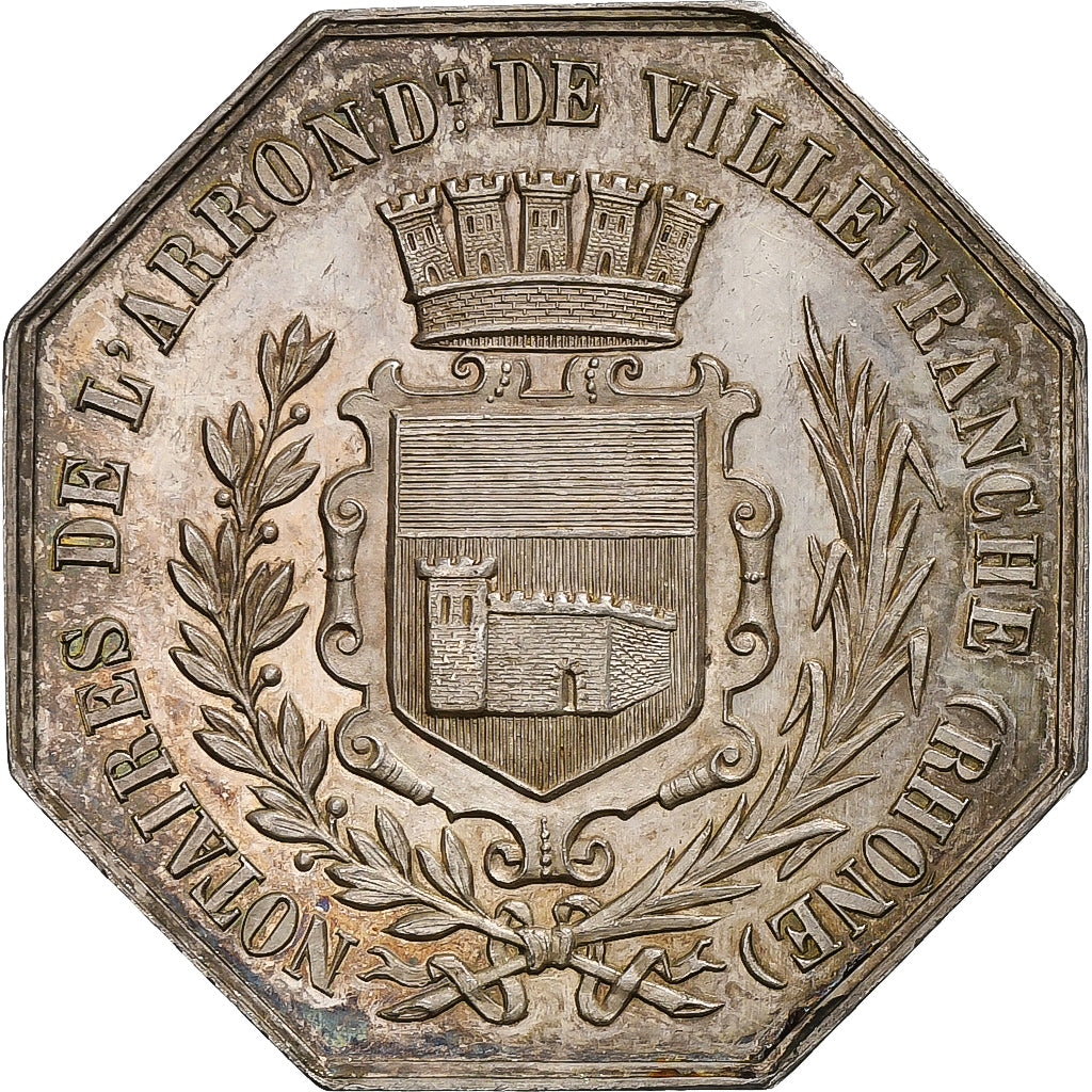 France, Token, Notaires de l'Arrondissement de Villefranche, Rhône, Silver