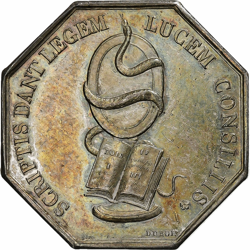 Francia, zeton, Notaires de l'Arrondissement du Mans, Plata, Dubois, EBC