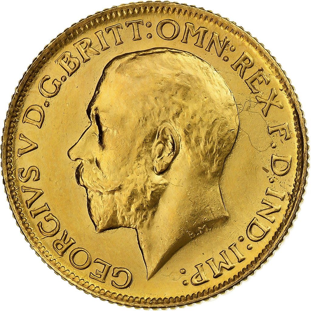 Great Britain, George V, Sovereign, 1925, London, Gold, MS(63), KM:820