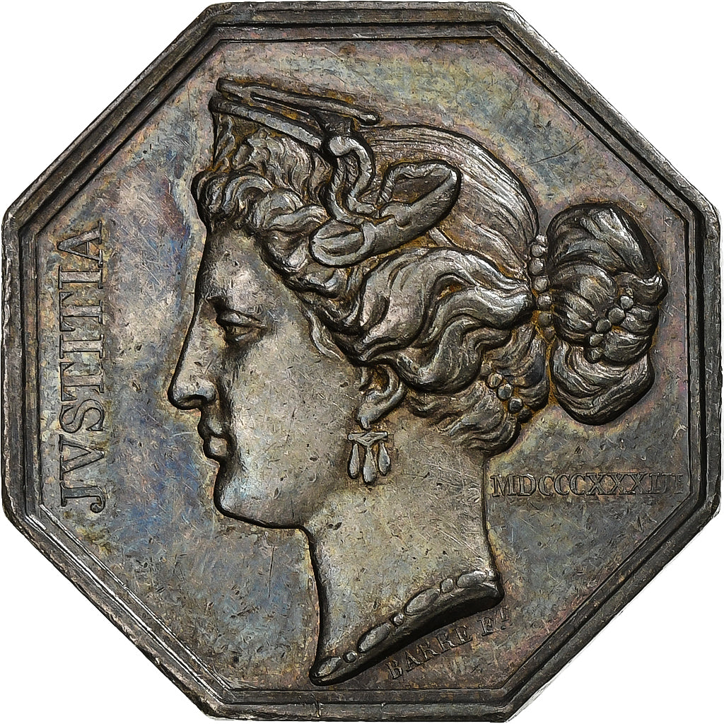 França, Token, Notaires de l'arrondissement de Troyes, 1833, Prata, Barre