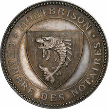 France, Token, Notaires de l'Arrondissement de Montbrison, 1876, Silver, MS(63)