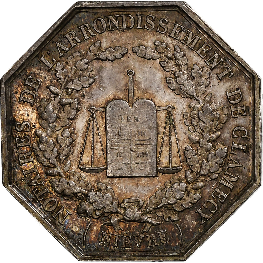 France, Jeton, Napoléon III, Notaires de l'Arrondissement de Clamecy, Nièvre