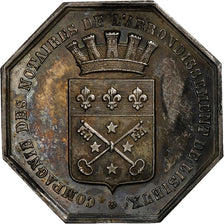 France, Jeton, Chambre des Notaires de Lisieux, Argent, MS63, Lerouge:163
