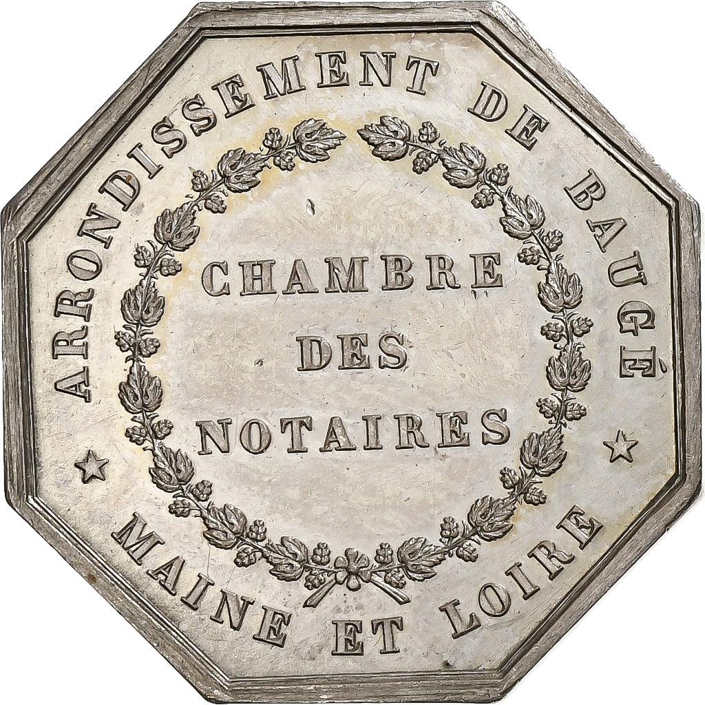 Francia, Token, Notaires de Baugé, Maine et Loire, Borrel.A, SPL-, Argento