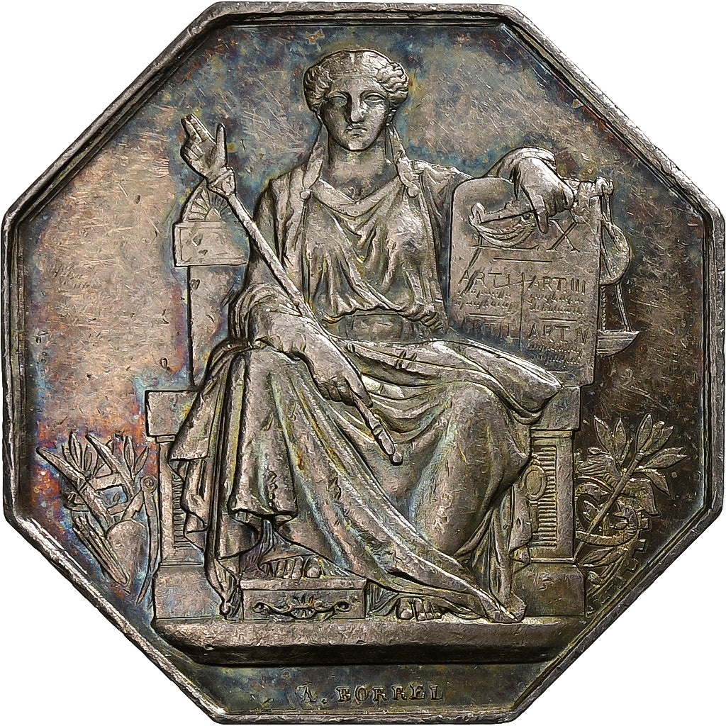 France, Token, Chambre des Notaires de Melun, Silver, Borrel, AU(55-58)