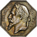 Francia, zeton, Napoléon III, Notaires de l'Arrondissement d'Orléans, Plata