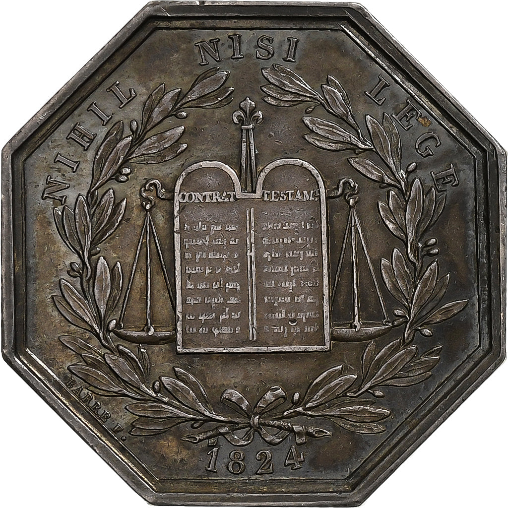 França, Token, Notaires de l'Arrondissement de Provins, Seine et Marne, 1824