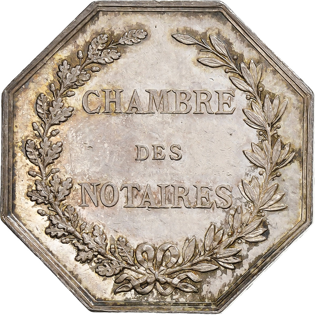 France, Jeton, Notaires de l'Arrondissement d'Issoudun, Indre, Argent, SUP