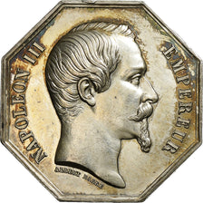 France, Token, Napoléon III, Notaires de l'Arrondissement de Pontoise, Silver