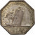 Francia, zeton, Louis XVIII, Notaires de l'Arrondissement de Laon, 1816, Plata