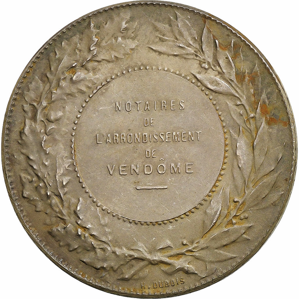Francia, zeton, Notaires de l'Arrondissement de Vendôme, Loir et Cher, Plata