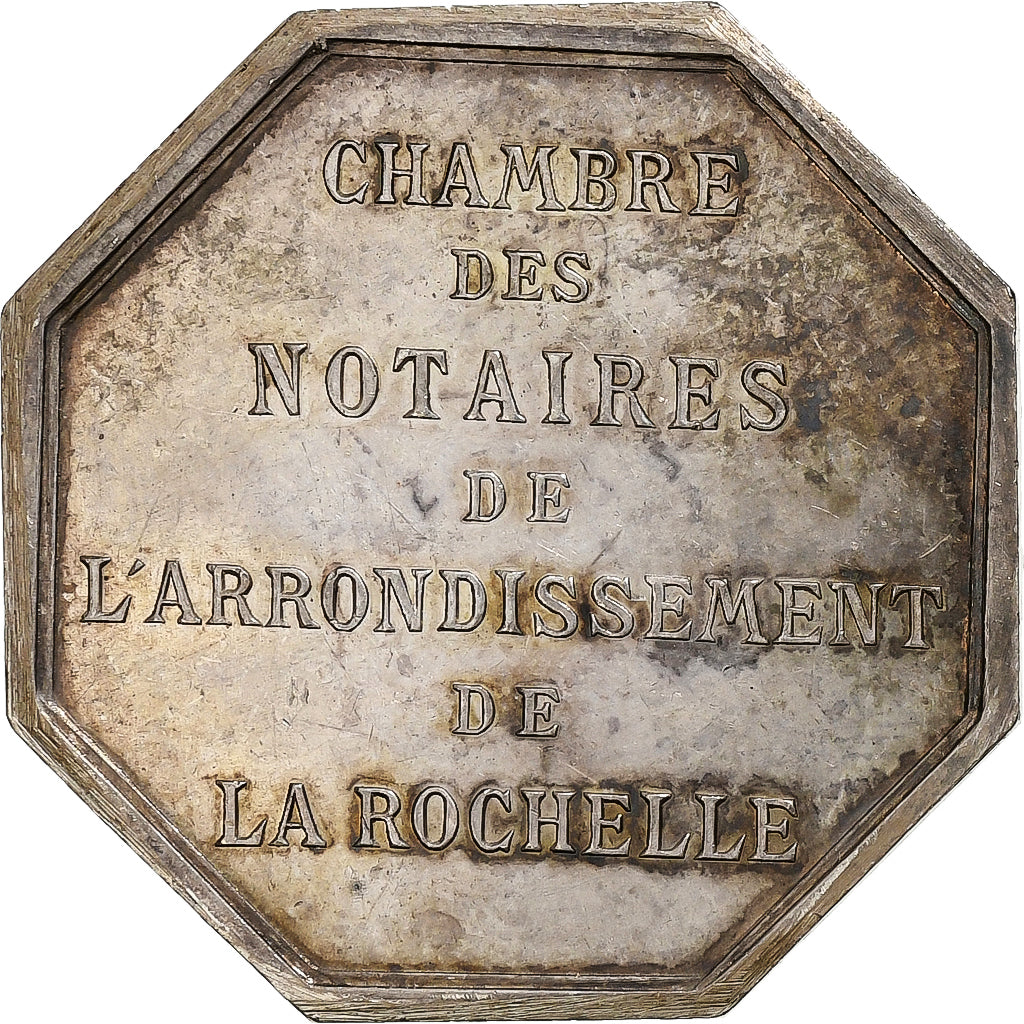 Francia, zeton, Notaires de l'Arrondissement de La Rochelle, Plata, Borrel.A