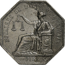 Frankreich, betaalpenning, Notaires de l'Arrondissement de Beauvais, Oise, Zinn