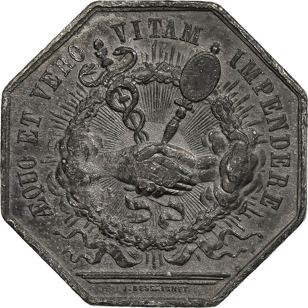 Frankreich, betaalpenning, Notaires de l'Arrondissement de Beauvais, Oise, Zinn
