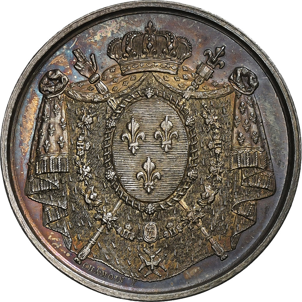 Francia, zeton, Notaires de l'Arrondissement de Tours, Plata, Chamoin, EBC+