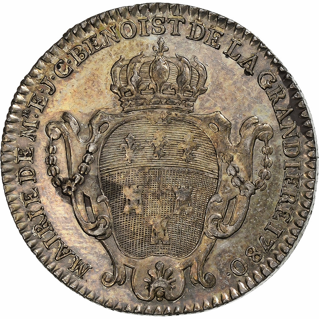 France, Jeton, Benoist de la Grandière, Maire de Tours, 1785, Argent, SUP+