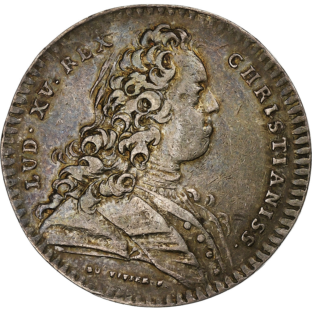 Francia, zeton, Louis XV, Conseillers du Roi et Notaires, 1720, Plata, MBC+