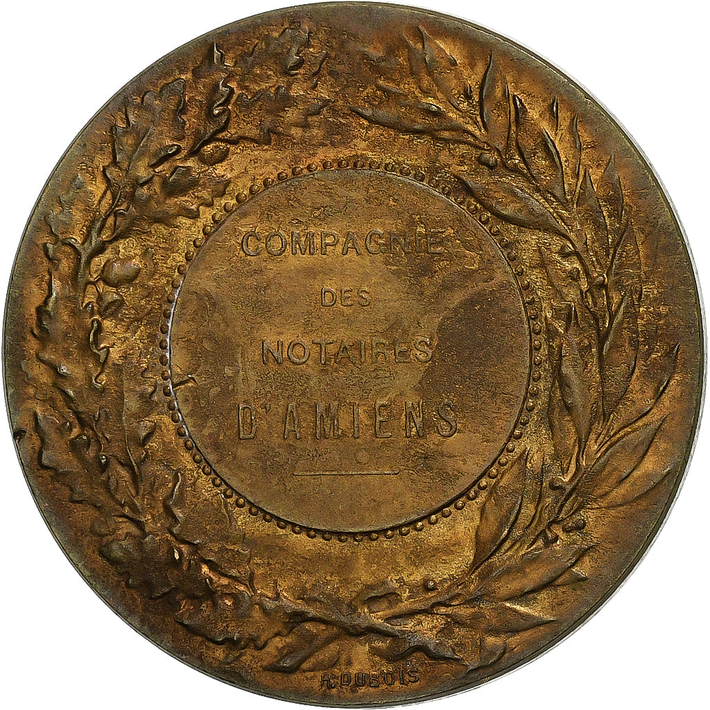 France, Jeton, Notaires de l'Arrondissement d'Amiens, Bronze, TTB+, Dupuis.D