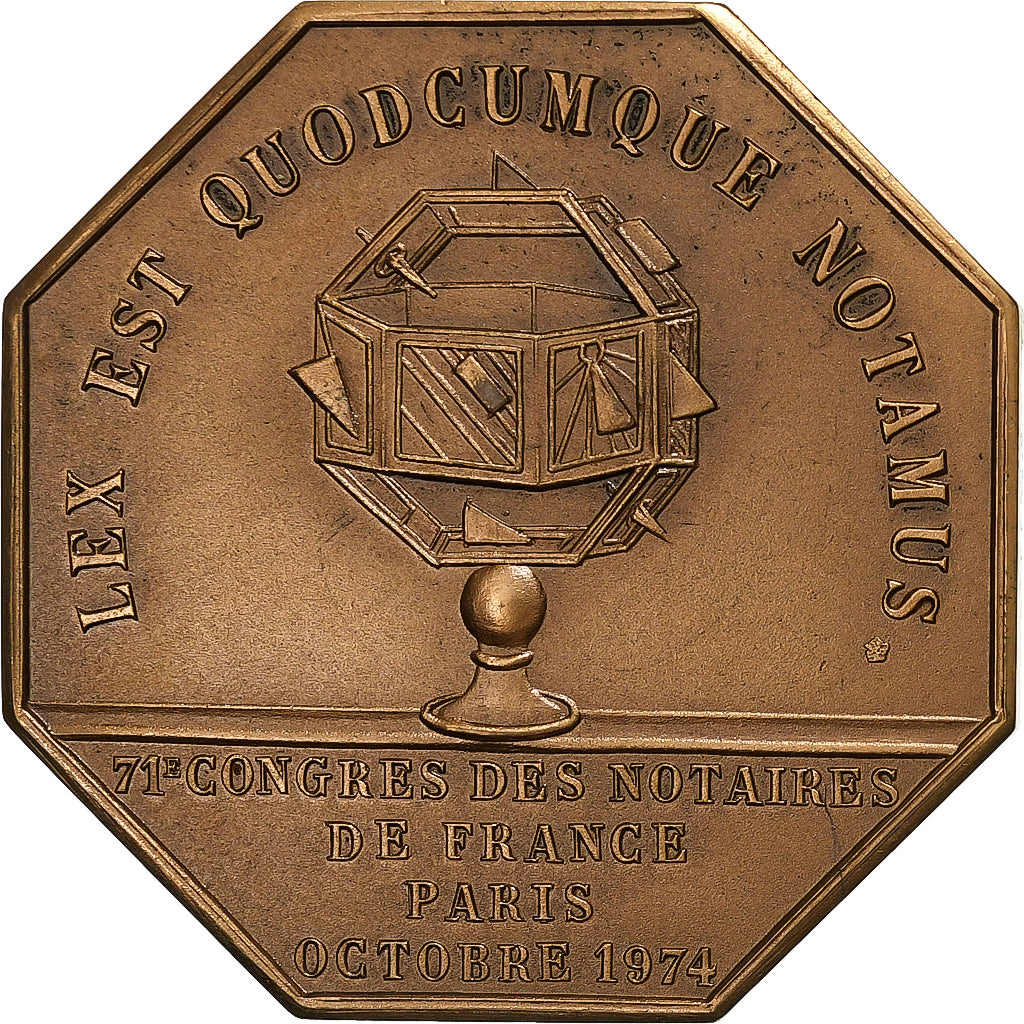 Francja, Token, 71ème Congrès des Notaires, Paris, 1974, Brązowy, Dubois
