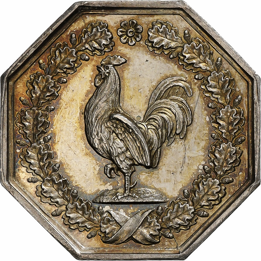 France, Token, Notaires de l'Arrondissement d'Amiens, 1831, Silver, AU(55-58)