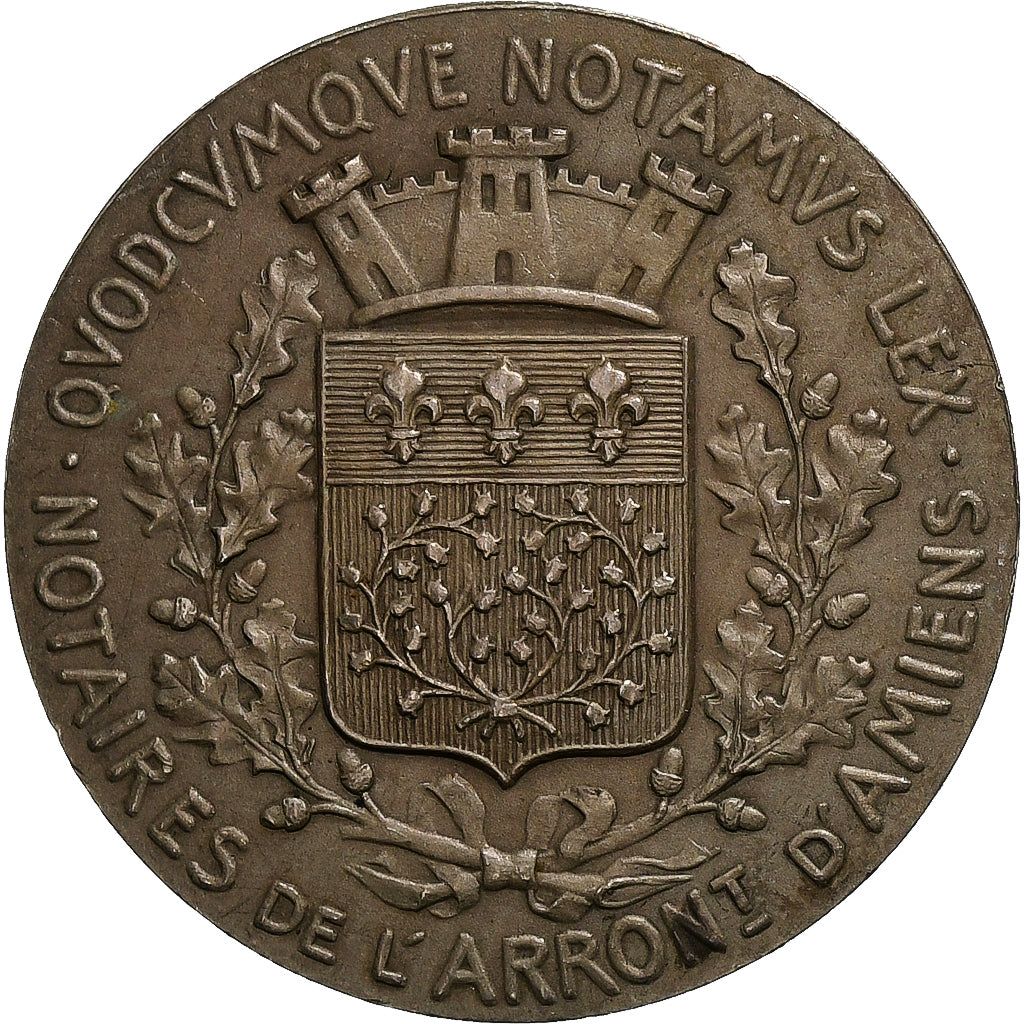 France, Token, Notaires de l'Arrondissement d'Amiens, Silver, Dupuis.D