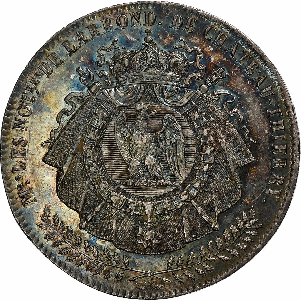 Francia, zeton, Notaires de l'Arrondissement de Château-Thierry, 1806, Plata