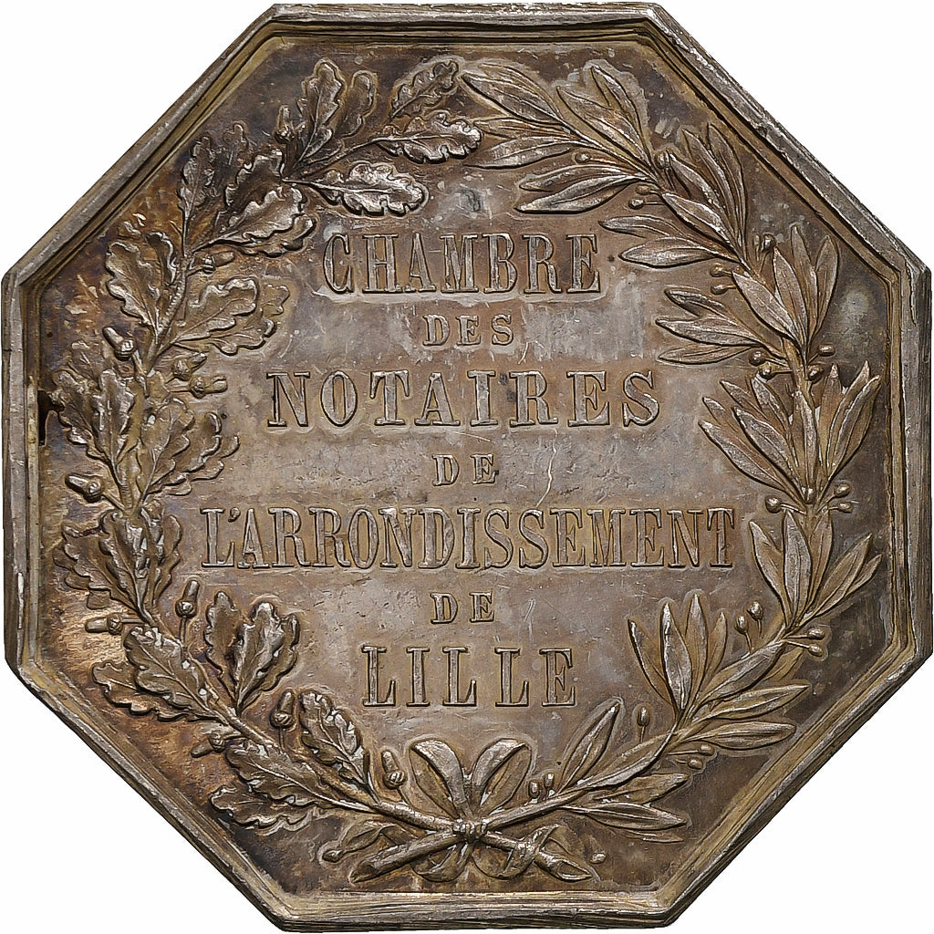 França, Token, Notaires de l'Arrondissement de Lille, 1849, Lecomte, MS(60-62)