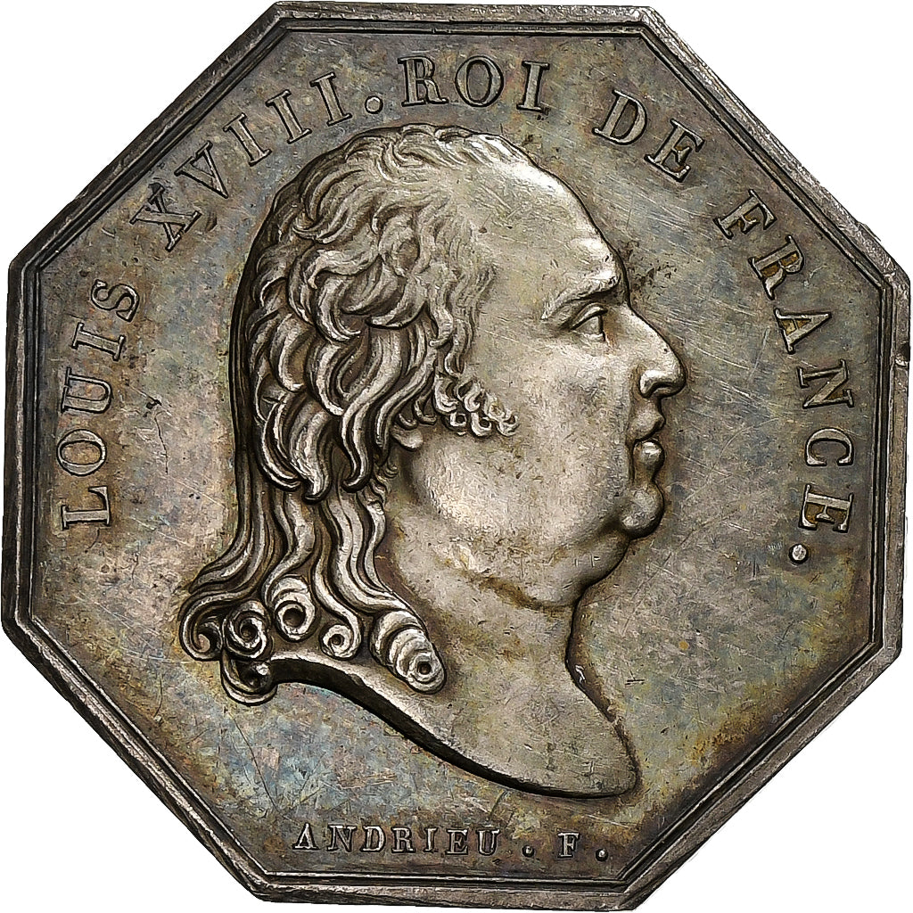 France, Jeton, Louis XVIII, Notaires de l'Arrondissement de Senlis, Oise