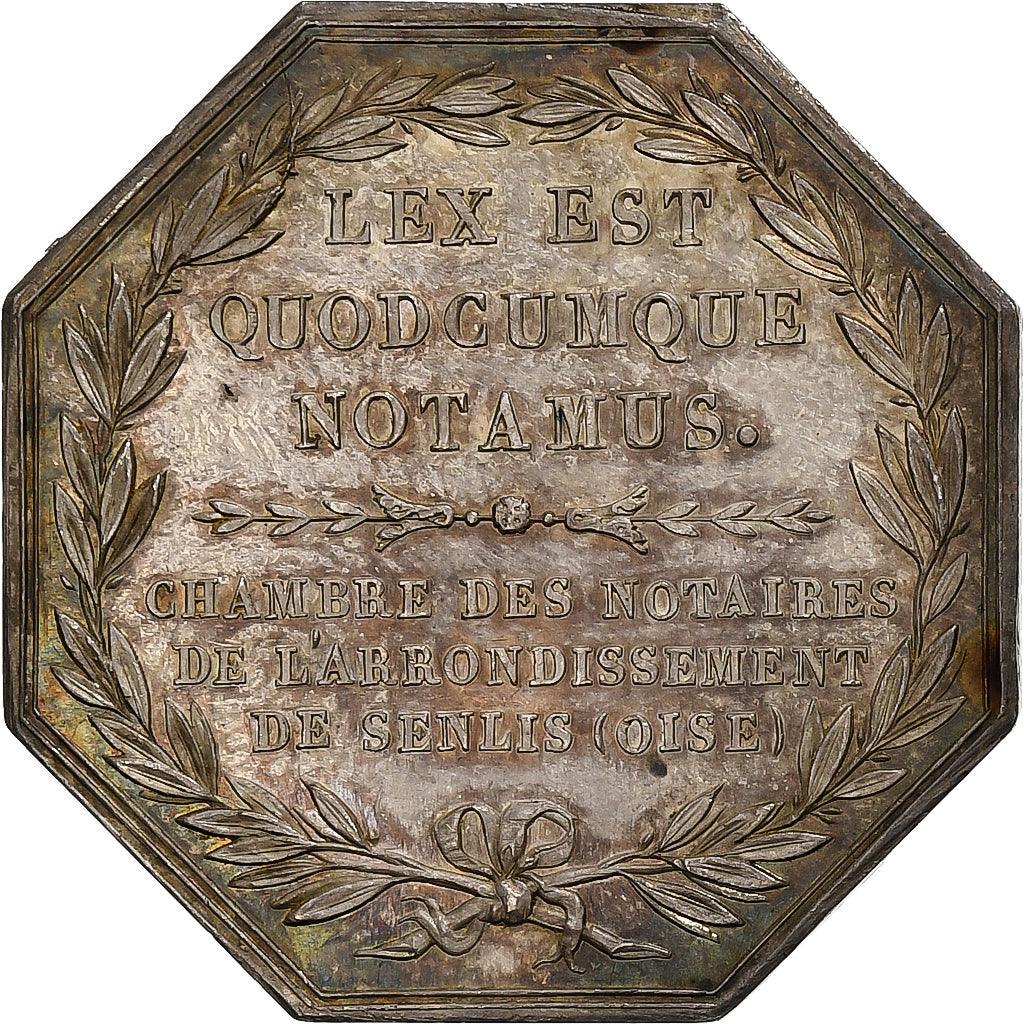 France, Jeton, Louis XVIII, Notaires de l'Arrondissement de Senlis, Oise
