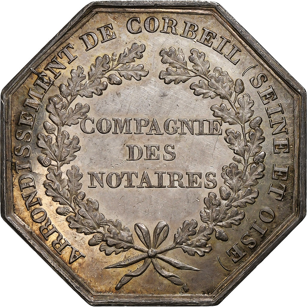 France, Token, Louis Philippe I, Compagnie des Notaires de Corbeil, Silver