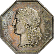 France, Jeton, Notaires de l'Arrondissement de Vervins, Argent, TTB+, Barre