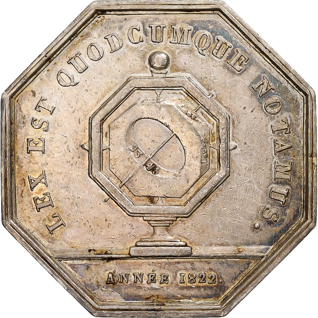 France, Jeton, Notaires de l'Arrondissement de Château-Thierry, 1822, Argent